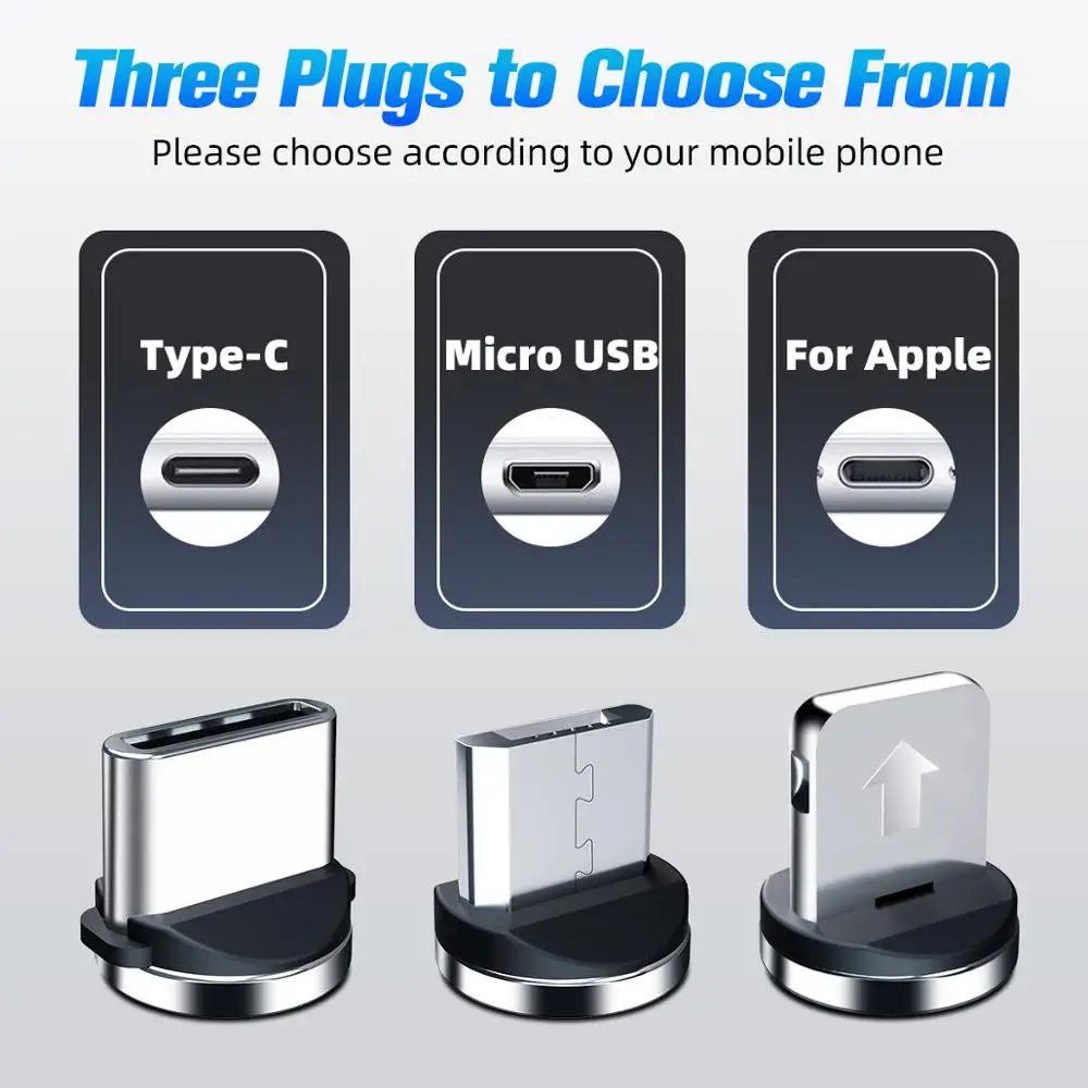 Магнитный кабель Micro USB Type C 2 4 А для iPhone 11 Xiaomi Android Быстрая зарядка зарядный провод