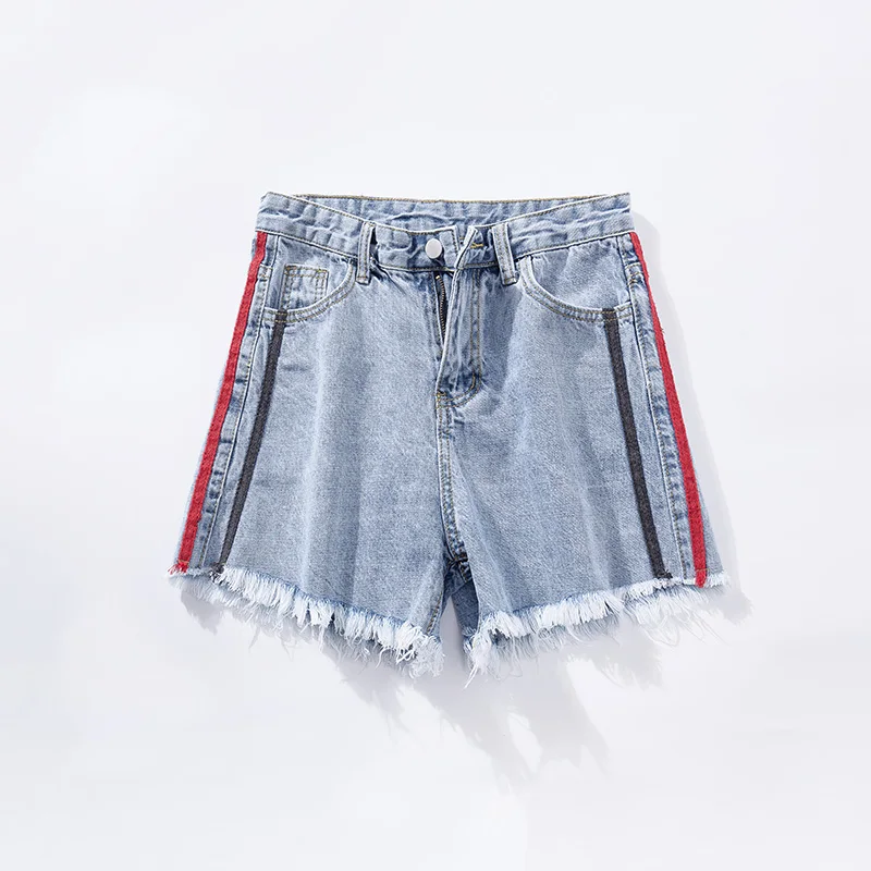 Женская одежда большого размера модные узкие джинсы с высокой талией летние шорты