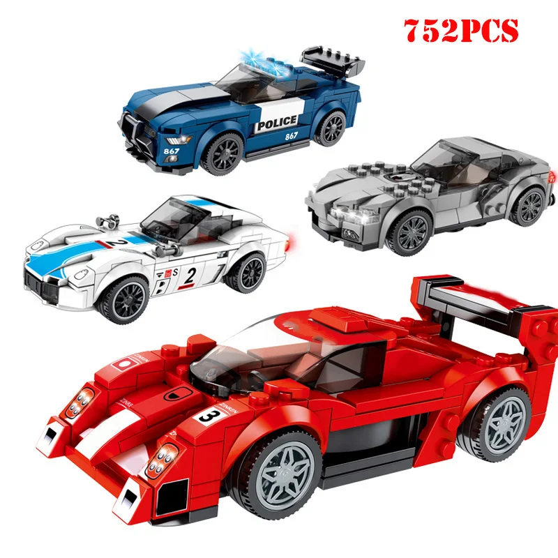 

Speed Champion Supercar Compatible Legoed Racing Car Sports Roadster Building Blocks Educational DIY Toys For Children Gifts