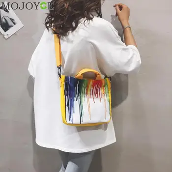 

Women Graffit Canvas Shoulder Bag Ladies Crossbody Bag Casual Cute Messenger Bags Girls School Books Totes