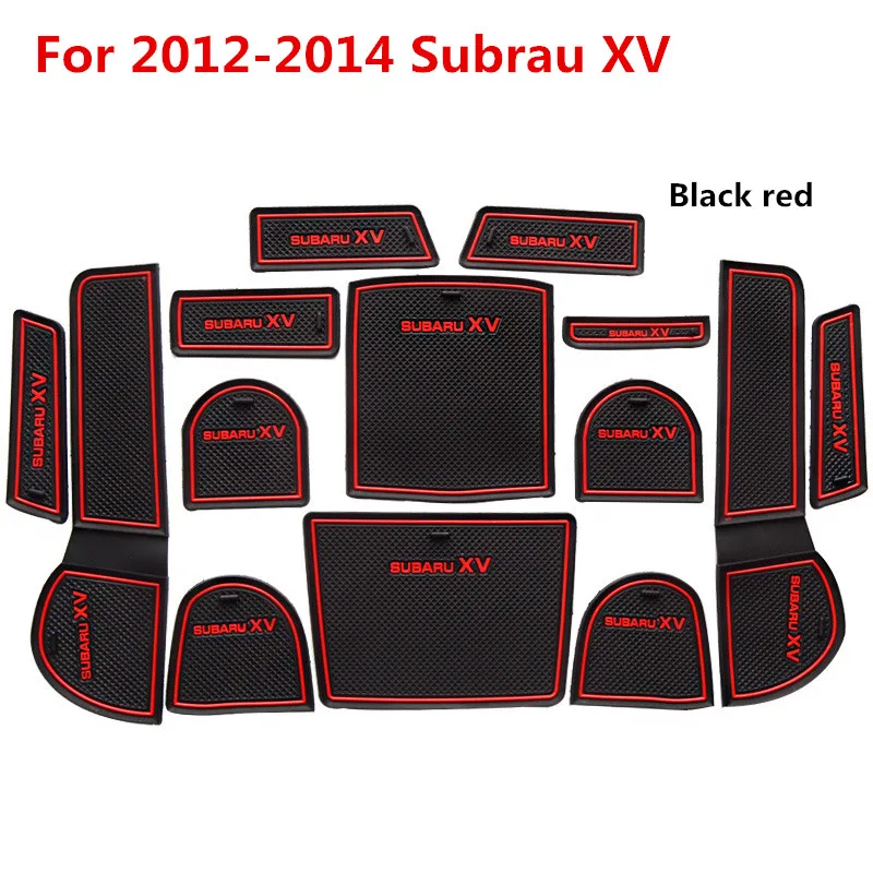 Для Subaru XV 2012- слот-коврик для двери коврик резиновый коврик внутренняя чашка Подушка паз коврик Lnterior противоскользящие автомобильные аксессуары