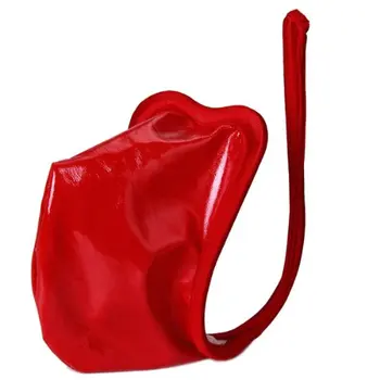 

Faux Leather C-string Thong Invisible Underwear Panty for Men - Red