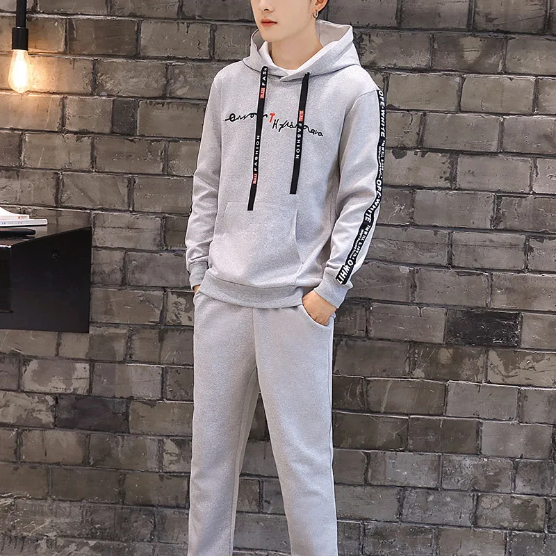

Spring And Autumn Students Hoodie Handsome a Set of 2019 New Style Korean-style Trend Loose Casual Clothes Two-Piece Set