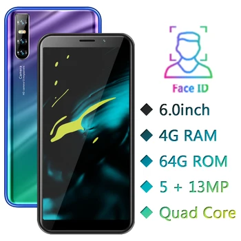 

Original Quad Core Smartphone M90 4G RAM 64G ROM 13MP Face ID 6.0" Mobile Phone MTK Android CellPhones celulars Unlocked Phones