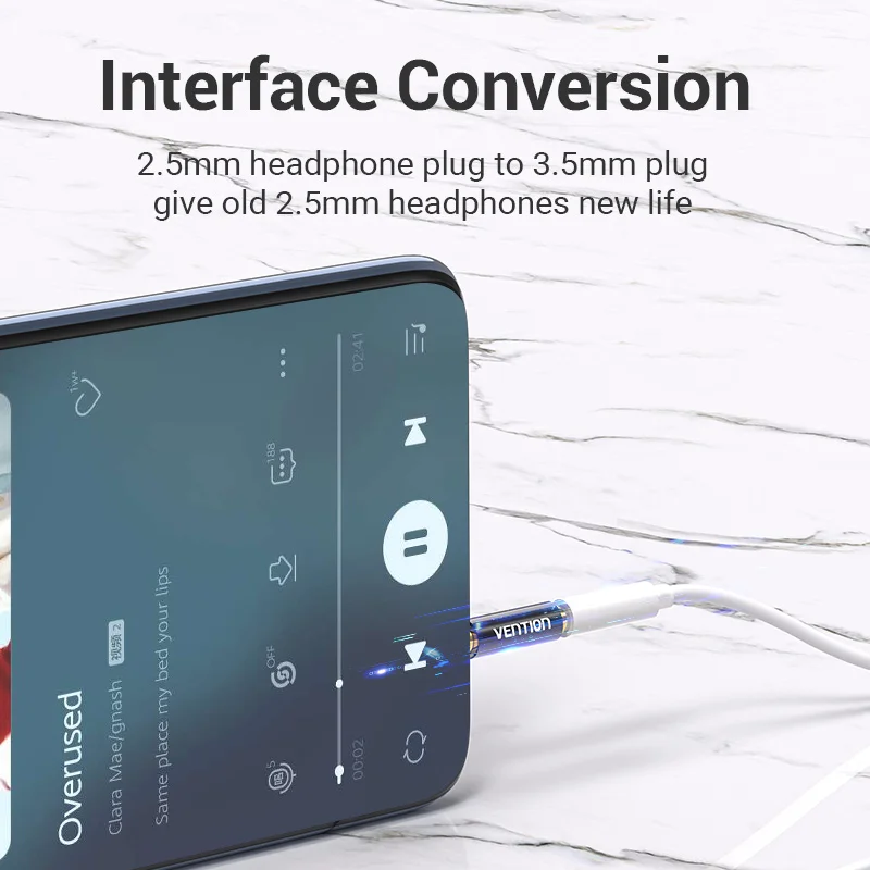 Vention Jack 3.5mm  2.5mm - ÷   (Ŀ ) Ʈ   Aux ̺ Ŀ 2.5  3.5