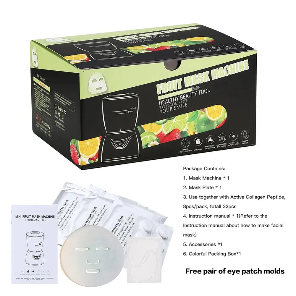 Super Mini Face Mask Maker Home DIY Automatic Fruit Natural Vegetable Facial Mask Machine With 32 5