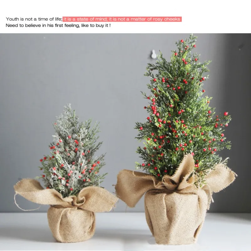 Christmas Tree Decorations Fashion Creative Non-toxic Mini Diy Artificial Christmas Tree Counter Simulation Arrangement Ornament