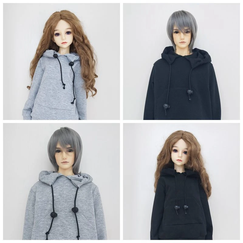 Аксессуары для кукол BJD одежда 1/3 1/4 1/6 SD Толстовка куклы белая шапка длинные толстовки черные хлопковые игрушки для детей