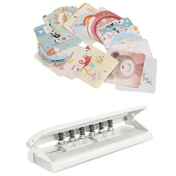 

38Pcs Diary Decoration Scrapbooking Sticker & 1pcs White 6 Hole Punch Loose-Leaf Standard Puncher Paper Adjustable