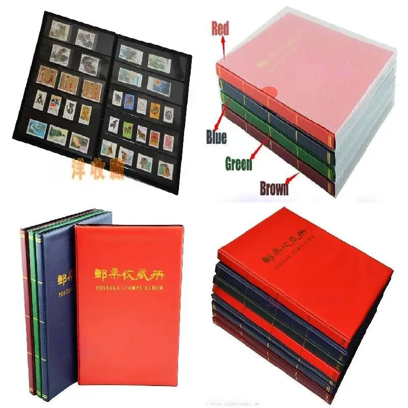 20 pages 500 units handmade Postage stamps photo album Stamp Collecting Book 12 inch xqmg Home Decor Garden photo album word game