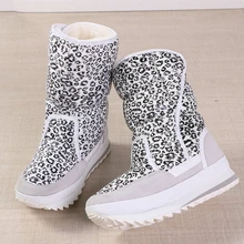 Ботинки; сезон осень-зима; женские зимние ботинки; нескользящая Водонепроницаемая зимняя обувь; ботинки на платформе; теплые камуфляжные женские ботинки с густым мехом