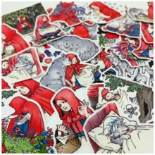 Little Red Riding Hood Stickers Junk Journal Planner Stickers Scrapbooking Decorative Sticker DIY Craft Photo Albums