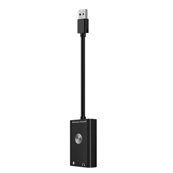 

USB AI Smart Voice Translator 3.5mm Sound Card Adapter Voice to Text Translator Support 24 Languages
