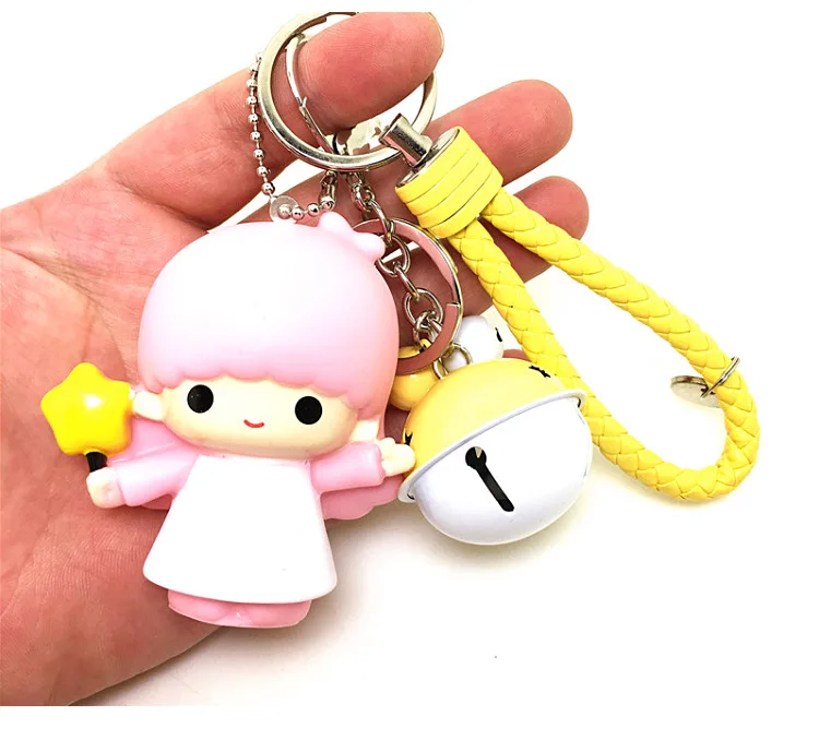 Стиль мультфильм сон прелестный ребенок McDull свиная кожа маленькая кукла Фарт брелок кожаный шнур подвеска-колокольчик подарок