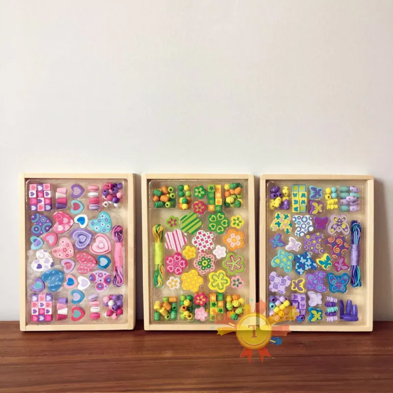 Деревянные бусины для девочек игрушки в гавайском стиле детский метод