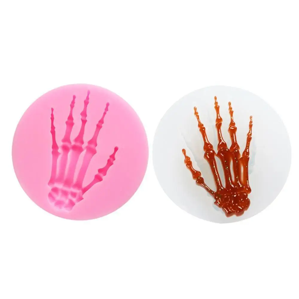 

Skull Hand Halloween Silicone Mold Fondant Cake Decorating Tools Chocolate Candy Gumpaste Molds