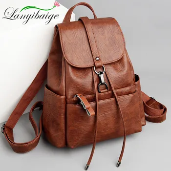 

Fashion Women Backpack High Quality PU Leather Backpacks for Teenage Girls Female School Shoulder Bag Bagpack mochila Sac A Dos
