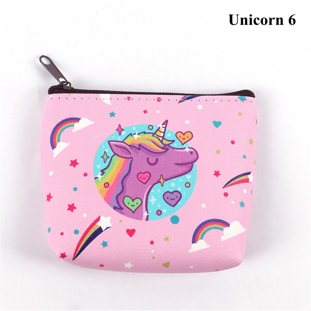 Unicorn 6 "Фламинго" Единорог портмоне девушка клатч с застежкой-молнией и монета для ключей на сумку, наушник для мобильного телефона чехол-бумажник мода мини-сумка с застежкой-подарки для детей - Цвет: Unicorn 6