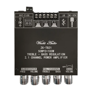 

TPA3116D2 Bluetooth 5.0 Subwoofer Amplifier Board 50WX2+100W 2.1 Channel Power o Stereo Amplifier Board Bass AMP
