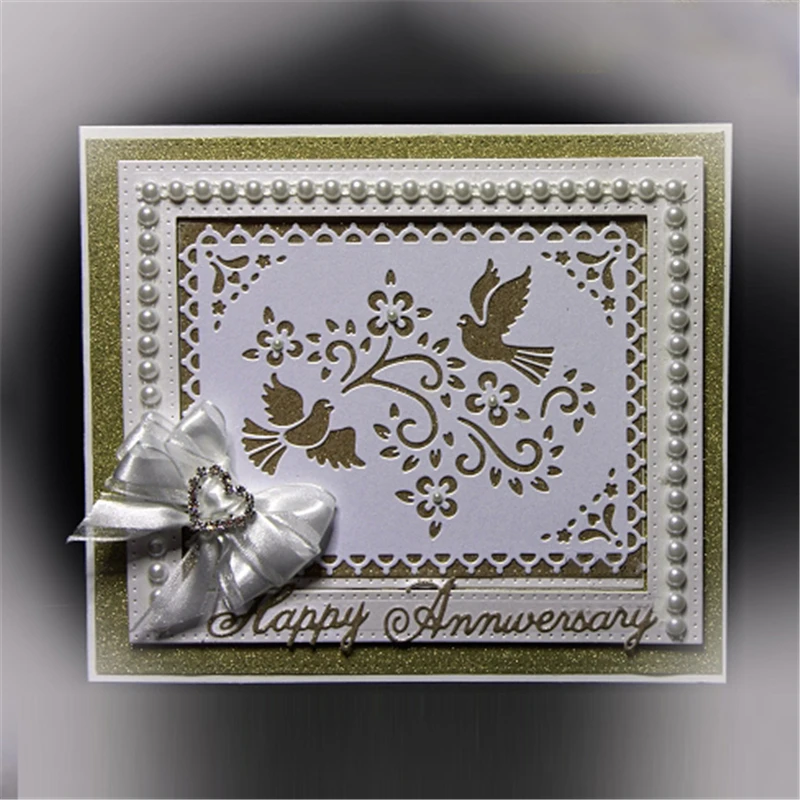 

Eastshape Bird Tapestry Metal Cutting Dies Frame Background New 2019 for Scrapbooking Card Making Album Embossing Crafts Die Cut