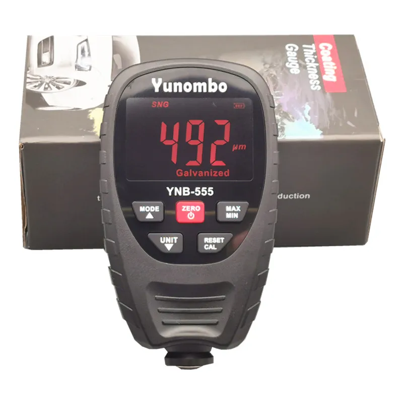 2021 New Release Yunombo YNB-555/YNB-555R Film Thickness Meter Car Galvanized Paint Thickness Gauge Coating Thickness Gauge dial gauge