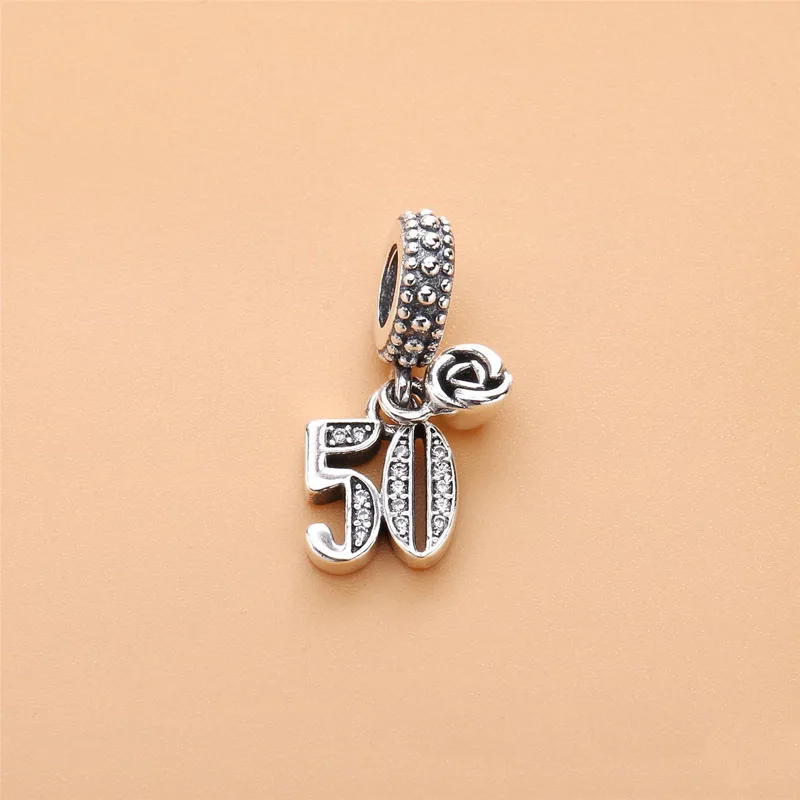 Charm Jewelry Beads Charms Bead Jewelry Making Silver Charm Bead Charm Bead Beads Jewelry Sterling Silver Beads Charm Silver Charm Bracelet Loose Beads 16th 18th 21st 30th 40th 50th 60th Celebration Charm DIY Beads Fit 925 Original Silver Charm Bracelet Jewelry Making
