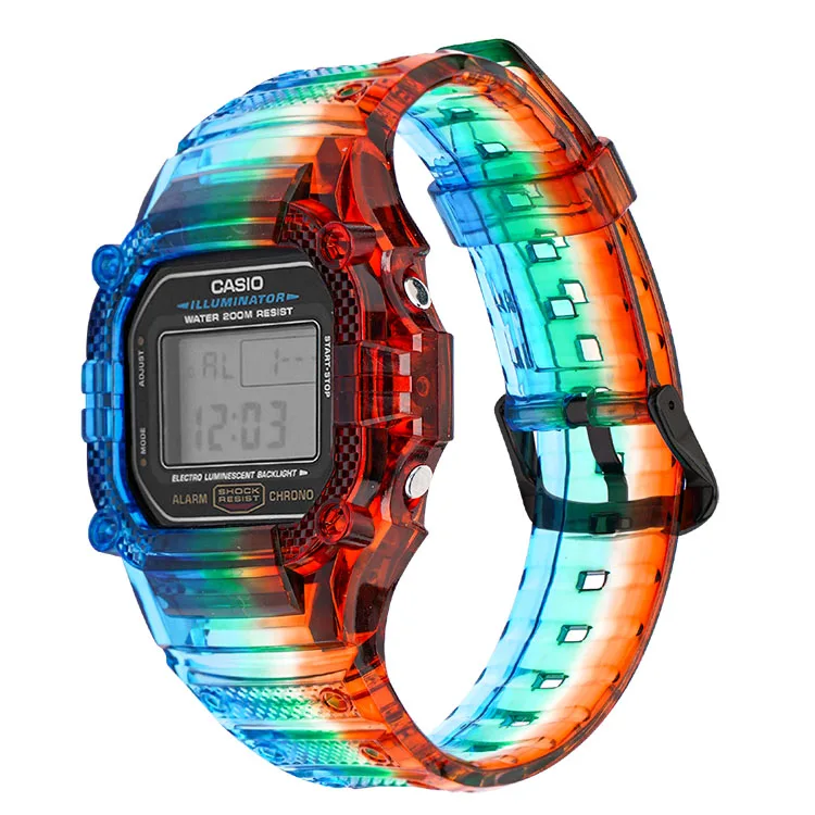 Watch Band Strap For Casio DW5600 GW-5610 Bracelet Watchband Cover Resin Wristband Screen Protectors Case for G-SHOCK Wrist band 
