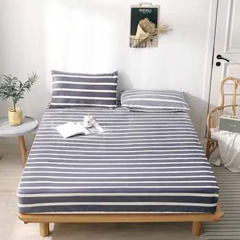 

Polyester Bed Sheet Mattress Cover Winter Warm Flannel Bedsheet with Elastic Band Sheets Fitted Sheet King Queen Full Twin Size