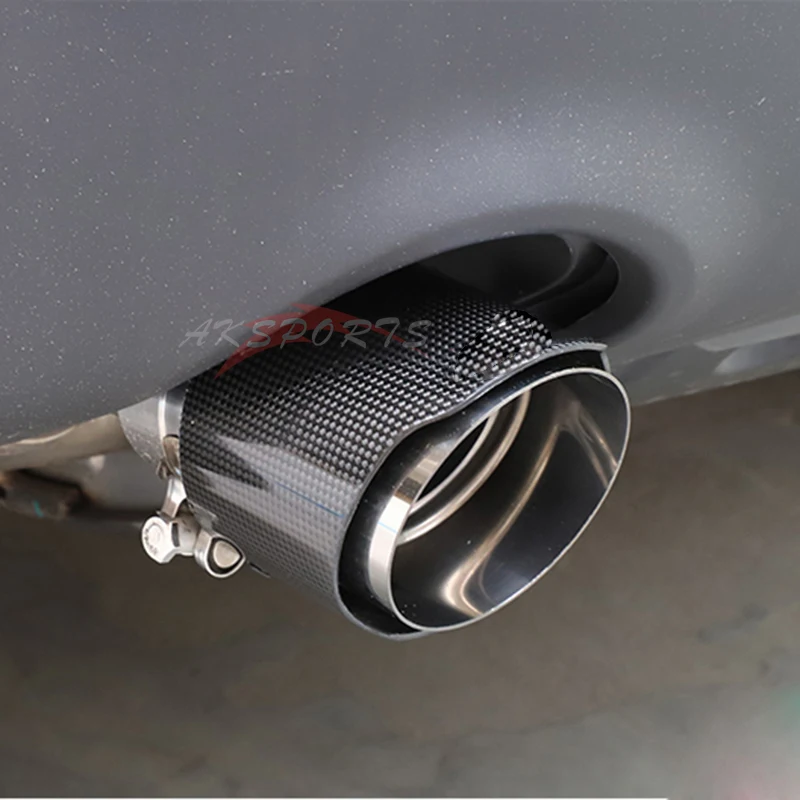 1PC 120mm Stainless Steel Logo Muffler End Pipe Exhaust Tip For BMW X5 CX-5 MINI | Автомобили и мотоциклы