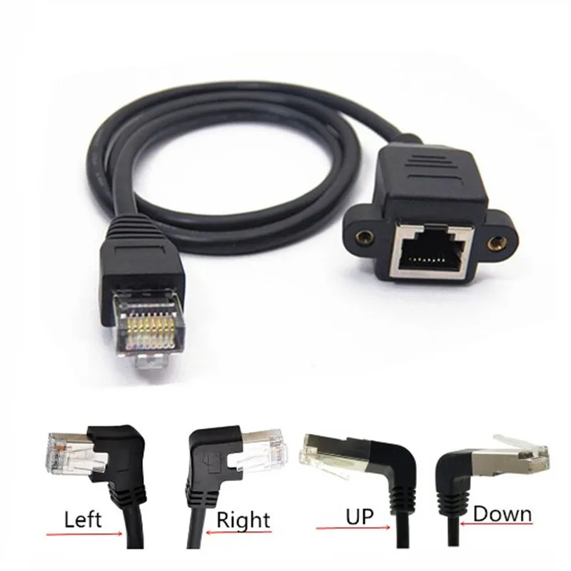 Кабель Ethernet CAT 5 5e 0 3 м 6 м 1 м 1 5 м 8P8C FTP STP UTP M/F с изгибом 90 градусов креплением для