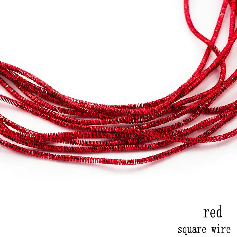 square wire-red 10 г/лот аксессуары для ювелирных изделий вышивка значок коврик, жесткая старая работа вышивка, французский слиток проволока, медная проволока, ручной работы аксессуары - Цвет: square wire-red
