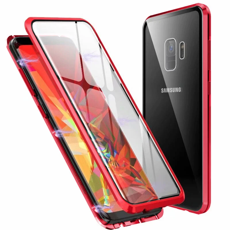360 Защитный Магнитный чехол для samsung s10 plus стеклянная задняя+ передняя крышка на galaxy s10E s10plus s10+ s 10 металлический чехол