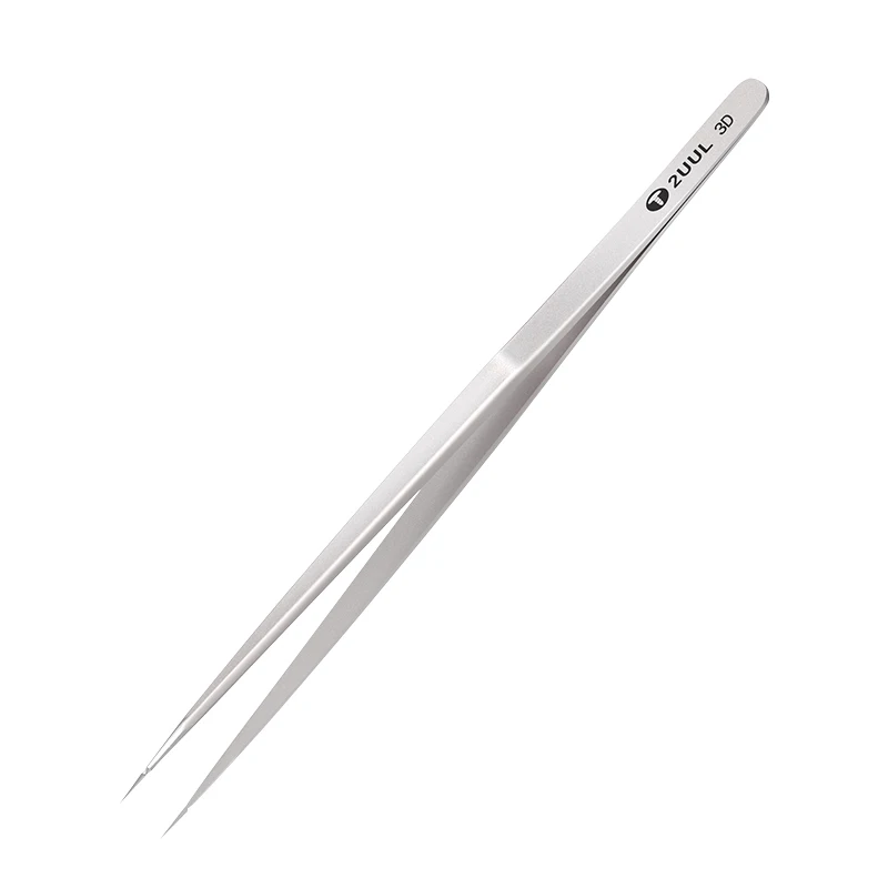 2UUL Hand Polish 3D Tweezers High Precision Sharp Flying Line Super Hard Tweezer for Planting Tin IC Chip Micro Repair Forceps