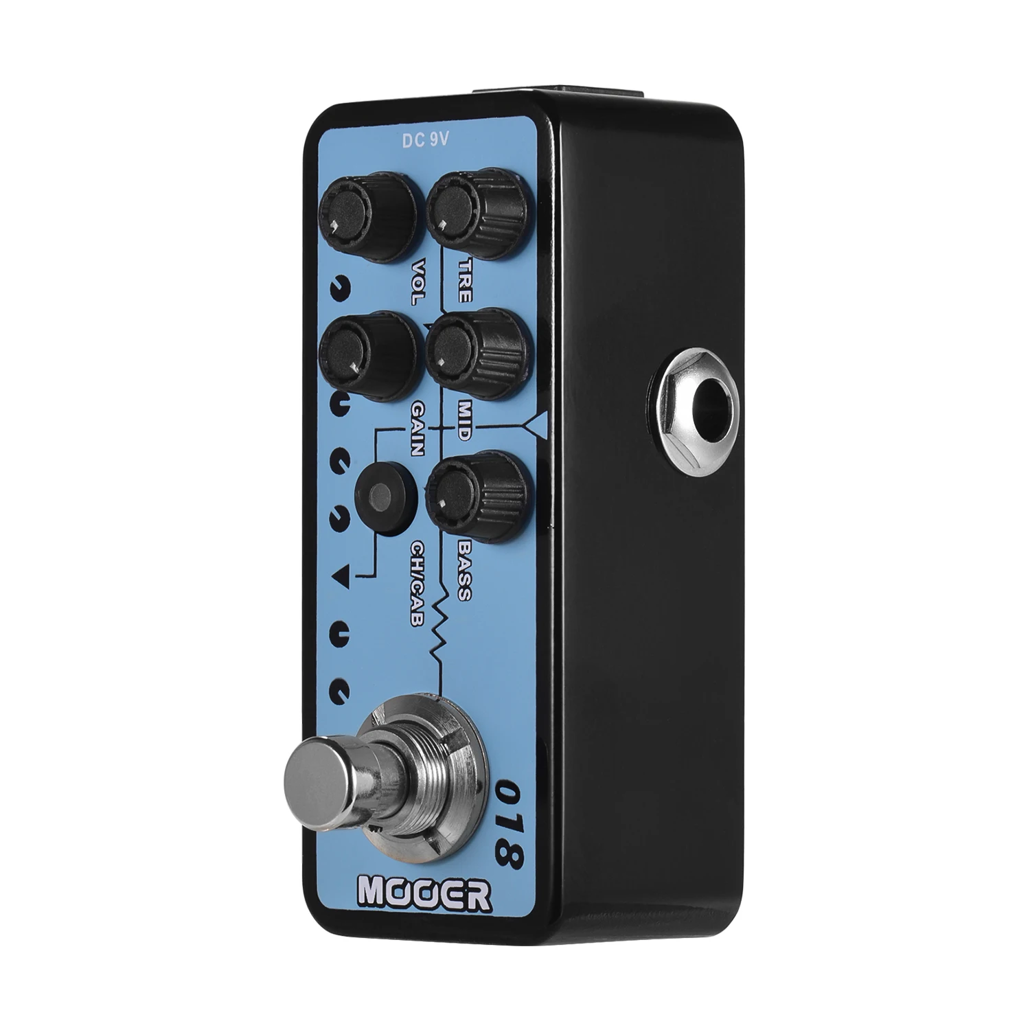 Mooer MICRO PREAMP серия 018 изготовленный на заказ 100 цифровой предусилитель гитарная педаль моделирования кабинета двойной Каналы 3-полосный
