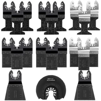 

Oscillating Saw Blades, 21 Pcs Fast Fit Mixed Blades Oscillating Saw Blade Kit, Multi Oscillating Tool Accessories Kit