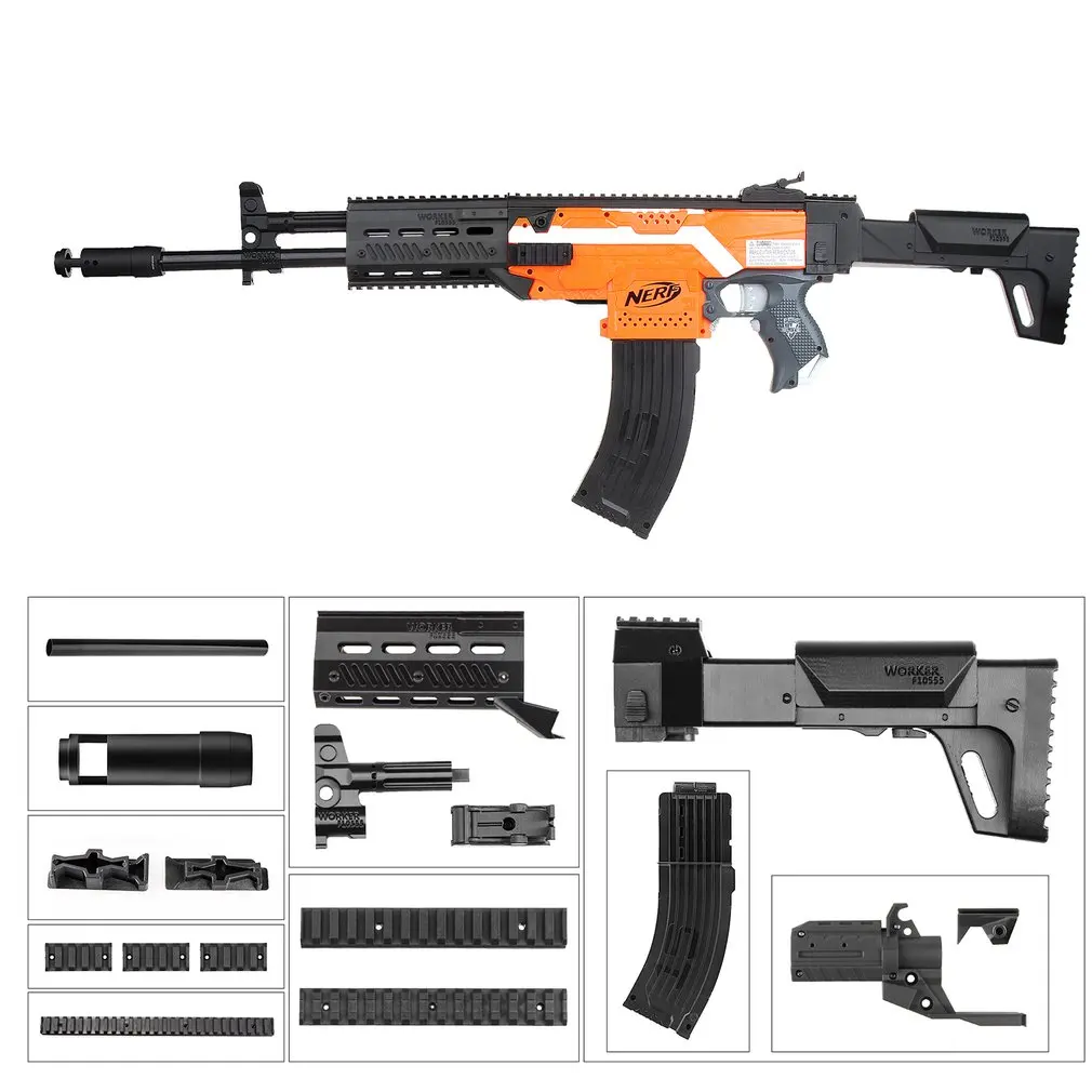 

W002 Worker AK-12-AB Style Kits Set for Nerf N-strike Elite Stryfe Blaster Exquisite Workmanship Environmental