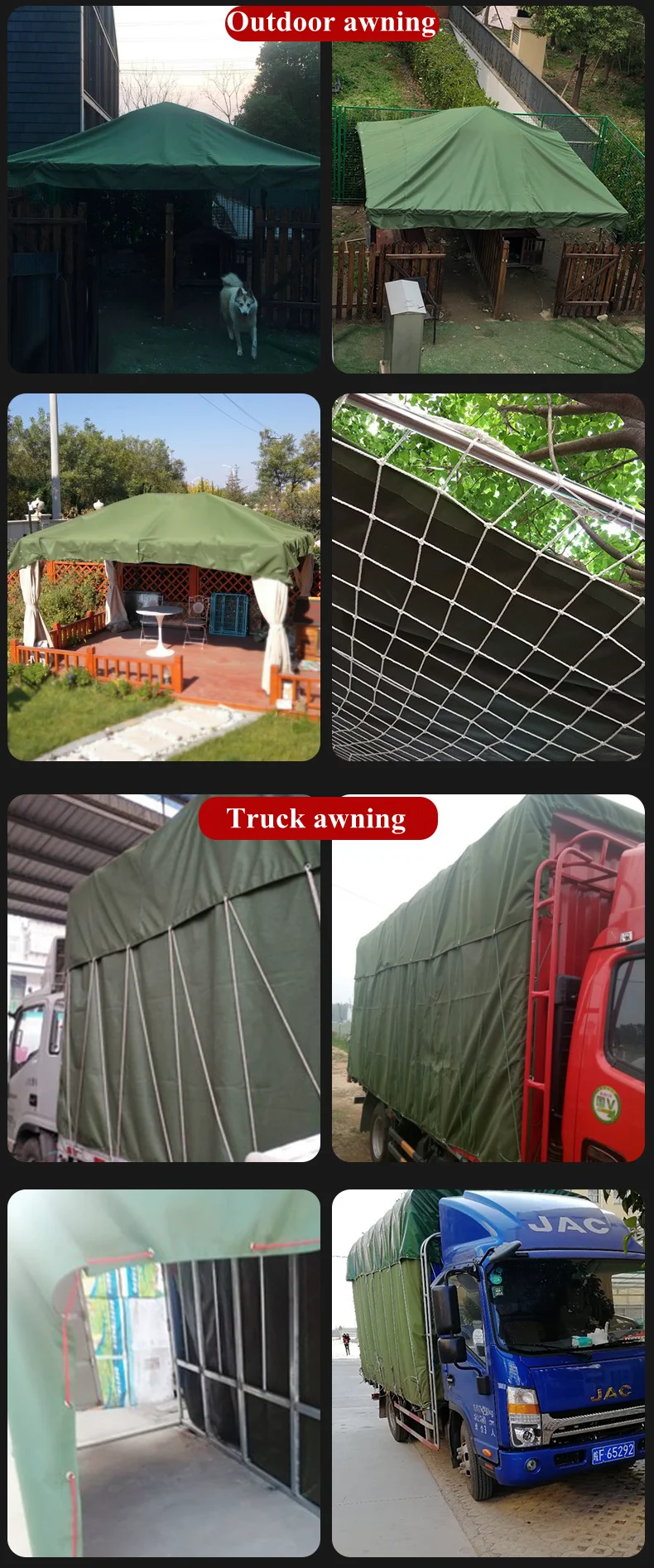 0,86mm Verdicken-Plane Im Freien Sonnenschirm Shelter Leinwand Auto Schiff Lkw Abdeckung Regendicht Tuch Garten Anlage Wasserdichte Leinwand – Detail 13