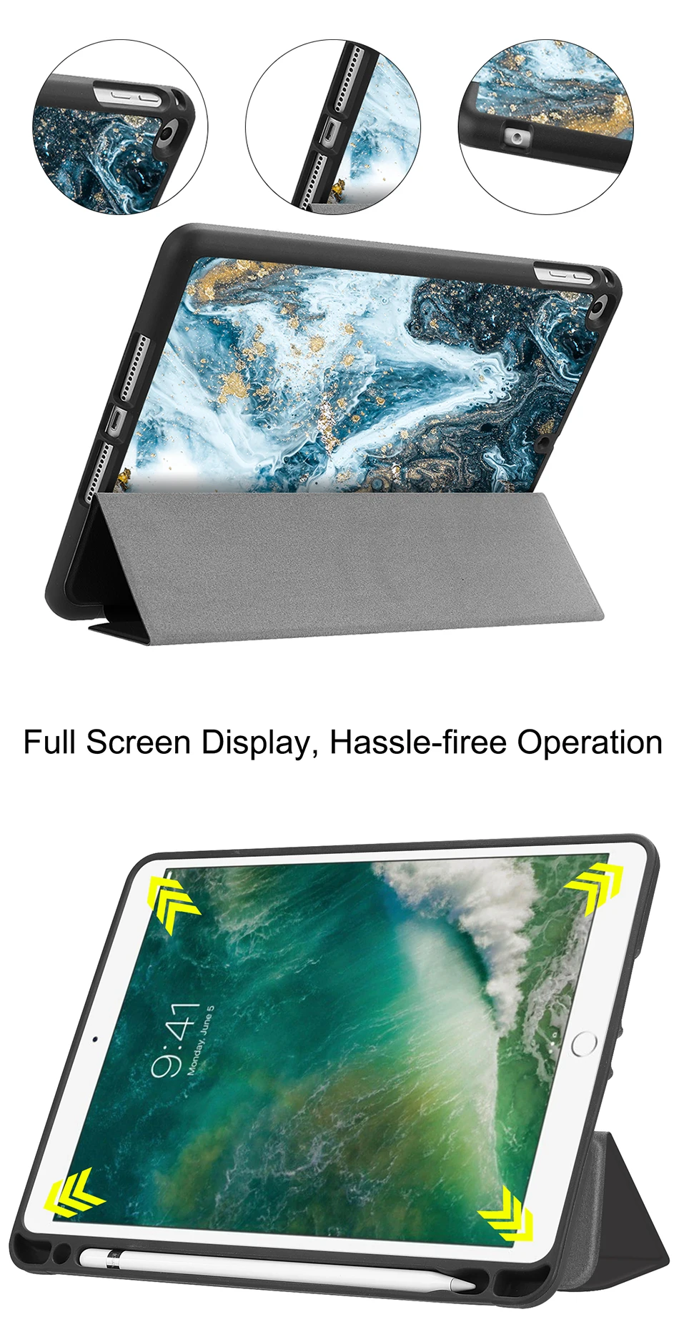 MTT чехол для Apple iPad 9,7 дюймов Мягкий ТПУ+ из искусственной кожи флип смарт-чехол для iPad Air 1 Air 2 9,7 ''мраморная текстура чехол для планшета