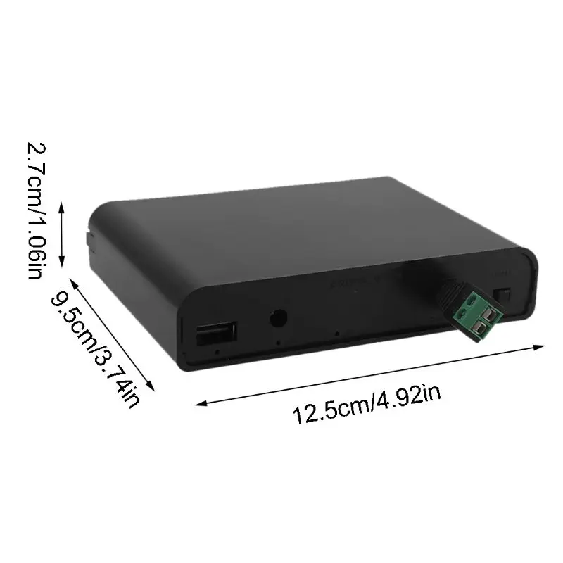 USB 12V Output 6x 18650 Batteries UPS DIY Box for Cellphone WiFi Router LED Light Security Camera QXNF
