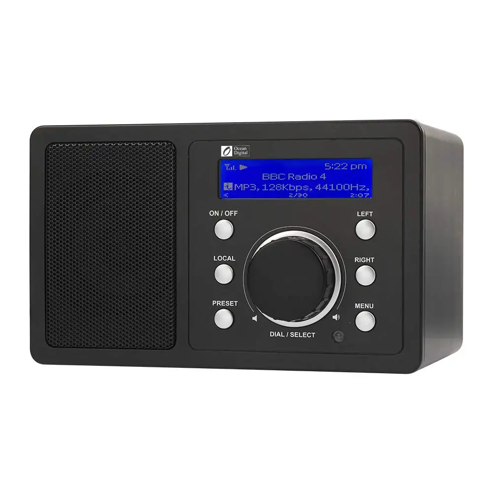 Wi Fi/UPnP Интернет радио WR202 с DLNA двумя будильниками l музыкальный плеер динамиком