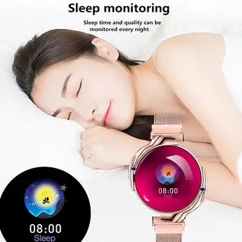 

Z38 Female Smart Bracelet IP67 Heart Rate Blood Oxygen Monitor Fitness Tracker Movement of Relatives and Friends Alarm Clock