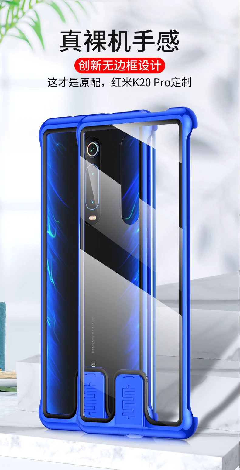 Тонкий Бескаркасный металлический чехол для телефона Xiao mi Red mi K20 Pro, чехол K20Pro из закаленного стекла, чехол для Xiaomi mi 9 T, металлический бампер