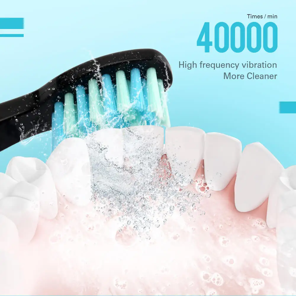 AZDENT AZ-9Pro Ultrasonic Electric Toothbrush 5 Modes USB Rechargeable Teeth Brush Deep Cleaning Teeth Whitening Brush Adult Kid AZDENT AZ-9Pro Ultrasonic Electric Toothbrush 5 Modes USB Rechargeable Teeth Brush Deep Cleaning Teeth Whitening Brush Adult Kid