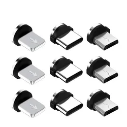 Adaptateur de câble magnétique Type C Micro USB C, charge rapide, chargeur aimanté pour téléphone, 1/5 pièces 