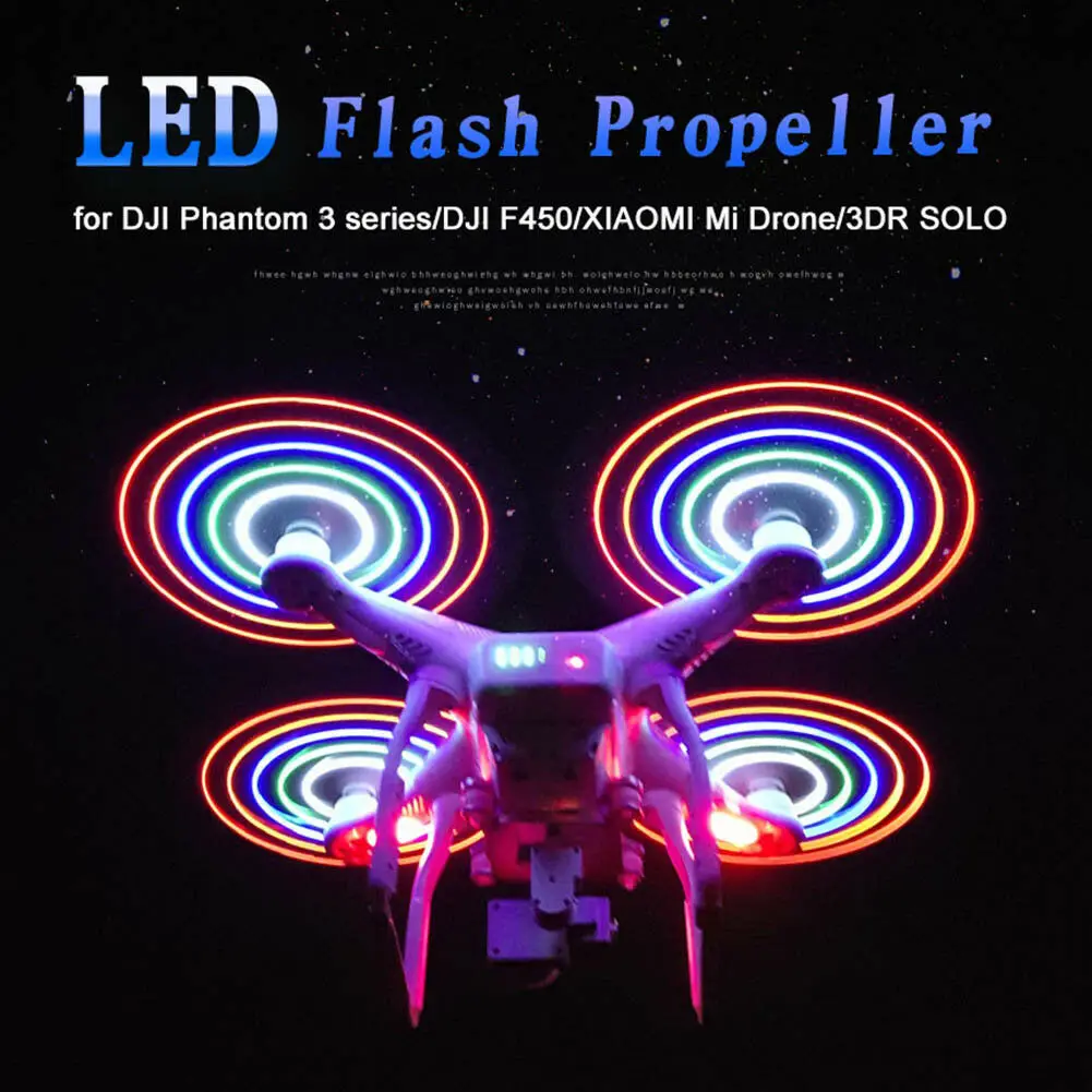 1 пара светодиодный Пропеллер для DJI Phantom 3 F450 Mi Drone 3DR SOLO LFX-ING