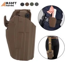QD Tactical Pistol Holster Waist Belt Gun Holder Concealed Compact Handgun Holster Pouch Hunting Shooting Gun Accessories