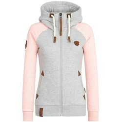 Raglan manga moletom com bolso fino ajuste hoodies 5xl poleron mujer 2020 couro logotipo zip up hoodie para mulher contraste cor