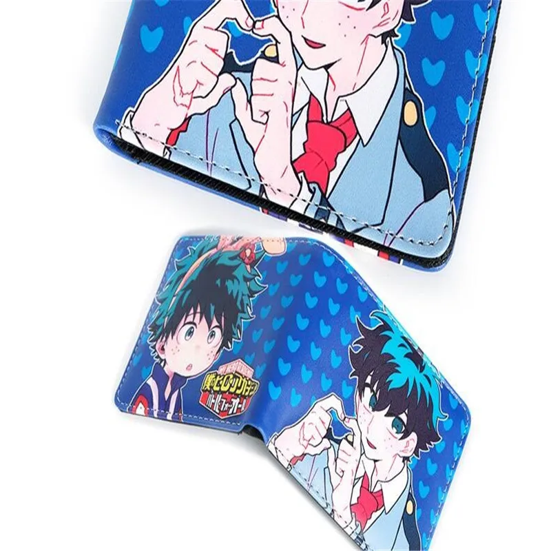 Короткий стиль My Hero Academy Deku Justice аниме мальчики девочки бумажник студенческий подарок ПУ кошелек A977