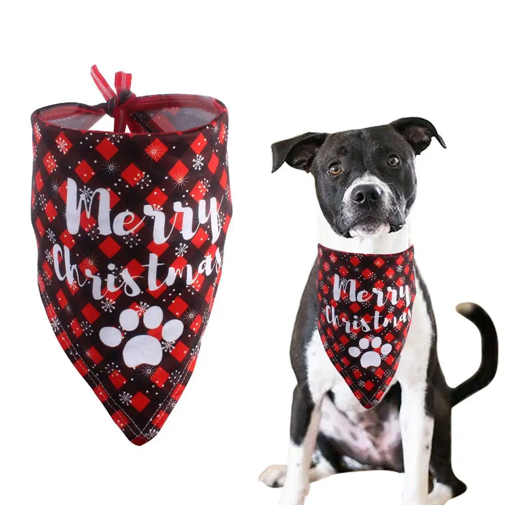 Christmas Pet Dog Bandana Small Large Dog Bibs Towel Scarf Halloween Merry Christmas Puppy Pet Grooming Costume Accessories