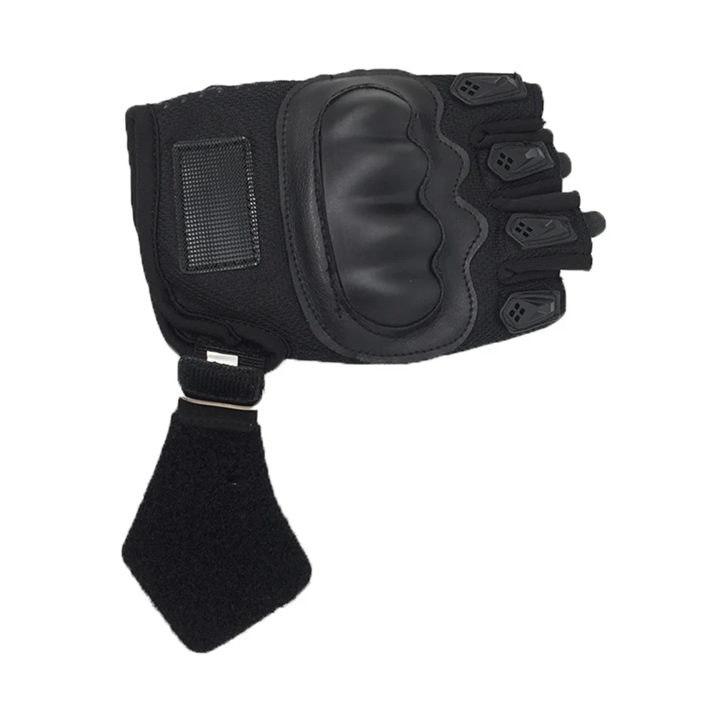 1 Pair Security Cycling Gloves Non Slip Sports Led Outdoor Portable Half Finger Turn Signal Automatic Induction Rechargeable